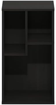 Furinno DALY Book Shelf, 3-Cube Bookshelf, Cube Storage Organizer Bookcase with Irregular Compartments, 9.4 x 11.7 x 21.3, for Living Room, Bedroom, Home Office, Espresso