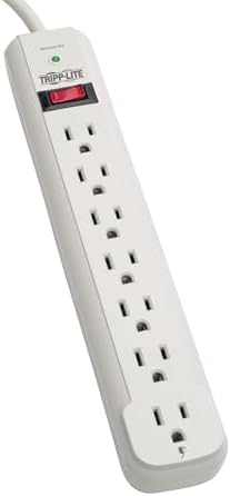 Tripp Lite 7 Outlet Surge Protector Power Strip, 6ft Cord, Lifetime Manufacturer's Guarantee & $20K Insurance (Striker)