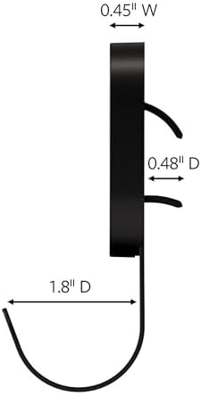 3M CLAW 25 lb. 2 Drywall Black Hooks & 2 Extra Picture Hangers, Heavyweight Hanging Solution for Backpacks, Jackets, Pictures and Room Decor, Cute Wall Hooks - 4 Pack
