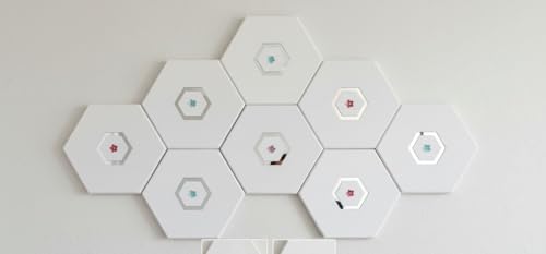 Decorative Wall Acoustic Panel. 12 x 10 x 0.4 inches with an artisan mirror design or floral design (Floral-Pink)
