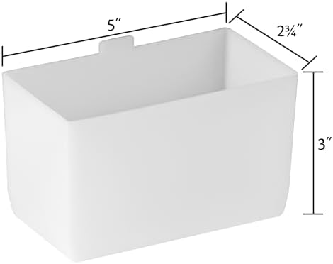 Akro-Mils 30102 Plastic Bin Cups, 2.75" x 5" x 3", White, 24-Pack