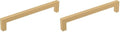 Amerock | Cabinet Pull | Champagne Bronze | 6-5/16 inch (160 mm) Center-to-Center | Monument | 2 Pack | Drawer Pull | Cabinet Handle | Cabinet Hardware