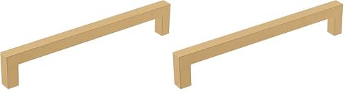 Amerock | Cabinet Pull | Champagne Bronze | 6-5/16 inch (160 mm) Center-to-Center | Monument | 2 Pack | Drawer Pull | Cabinet Handle | Cabinet Hardware