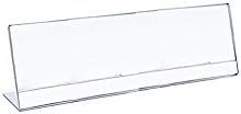 Azar 112761 8.5-Inch Width by 3.5-Inch Height Horizontal Nameplate Acrylic Sign Holder, 10-Pack