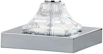 JONATHAN Y Chloe 26" Crystal Column Metal Table Lamp, Clear