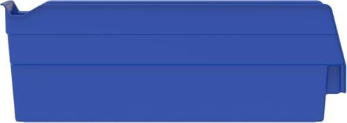 Akro-Mils 30110 Heavy Duty Plastic Shelf Bins, 12"x 3"x 4", Blue, 24-Pack