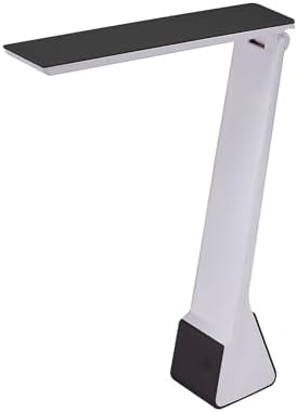 Bostitch Office KT-VLED1810-BLK Powered Rechargeable Battery LED Desk Lamp, 3 Color Temperatures, Flip Open, Black