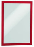 Durable Duraframe Sign Holder, Self-Adhesive, Red, Letter Size, 2 Pack