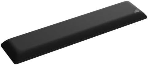 Glorious Gaming Padded Keyboard Wrist Rest (Full Size, 25mm Thick) - Anti-Fray Stitched Edges, Smooth Cloth Surface, Anti-Slip Rubber Base, Medium Firmness, 440 x 100 x 25mm - Black