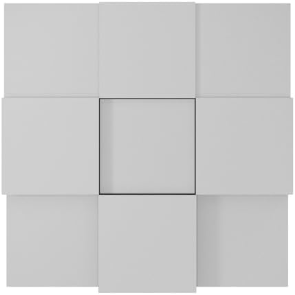 2 PACK — Acoustic Soundproofing Diffusion Panel | Acoustic Treatment for Recording Studio Home Office Podcast Living Room | Absorption - Reflection | Color Plates: (White, EDISON)