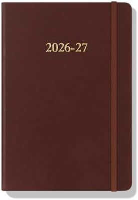 Wykeham's Executive 2026-27 Daily Journal Planner – Customization Available – Mid-Year Academic Diary – July 2026 to June 2027 (Conker, 8.5"×5.5")