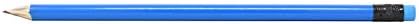 Pencil Guy Blank Neon Round Pencils, Neon Blue, Sharpened