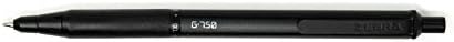 Zebra Pen G-750 Black Brass Retractable Gel Pen, Black Ink, 0.7mm, 1-Pack
