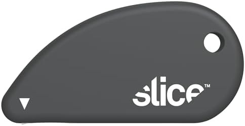Slice Micro Safety Cutter | Safe Ceramic Box Cutter Lasting 11x Longer than Metal | Keychain Box Opener | 1 Pack | Millennial Gray