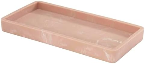 Nicole Miller - Vanity Tray, Resin Countertop Accessories, Dorm Room Essentials (Kendall Collection, Clay)