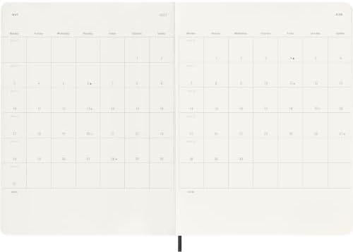 Moleskine 2027 12-Month Weekly Planner, XL, Black, Softcover
