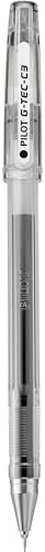 PILOT G-Tec-C Gel Ink Pens, Micro Fine Point (0.3mm), Black Ink, 12-Pack