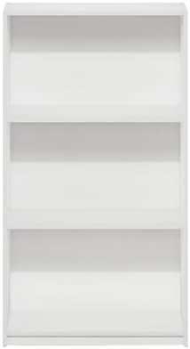 Furinno Basic 3-Tier Book Shelf with Open Shelves, White