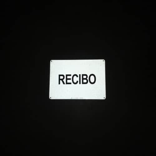 TRADESAFE Receiving Sign, Recibo Spanish Sign - Business Sign, Office Sign, Quick Install Aluminum Safety Sign, Light Reflective, UV-Resistant, Waterproof, 14” X 10” Receiving Signs in Spanish