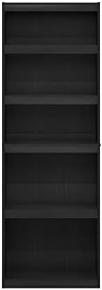 Furinno Jaya Enhanced Home 5-Tier Shelf Bookcase, Blackwood