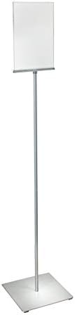 Azar Displays 300863 8.5" W x 11" H Double-Sided Frame Sign Holder Stand - with Non-Adjustable Pole, Sign Stand with Base - Indoor & Outdoor Sign Holder for Hotels, Restaurants Poster Holder