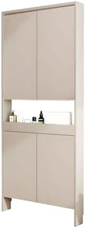 LINLIUA Behind the Door Bookshelf, 5 Shelf Behind Door Shelves with Storage, Space-Saving Wall Mount Narrow Bookcase Cabinet for Living Room Bedroom