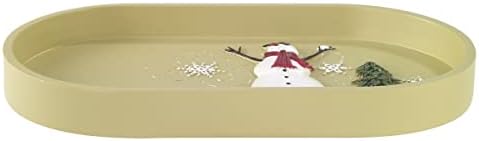 Avanti Linens - Vanity Tray, Resin Countertop Accessories, Christmas Decorations (Snowmen Gathering Collection)