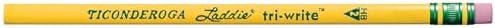 Ticonderoga Laddie Tri-Write Wood-Cased Pencils, #2 HB Soft