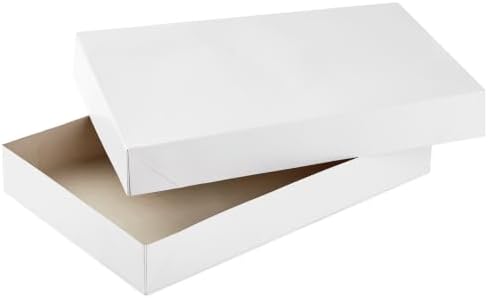 Hallmark 16" Large Gift Boxes with Lids (12 White Robe Boxes) All Occasion