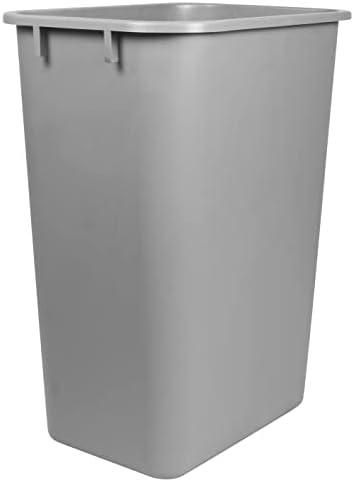 Storex Large/Tall Waste Basket, Gray, 15.5 x 11 x 20.75 Inches, 4-Pack (00701C04C)