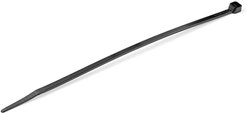 StarTech.com 8"(20cm) Cable Ties - 1/8"(4mm) wide, 2-1/8"(55mm) Bundle Diameter, 50lb(22kg) Tensile Strength, Nylon Self Locking Zip Ties with Curved Tip - 94V-2/UL Listed, 100 Pack - Black, TAA