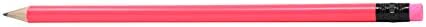 Pencil Guy Blank Neon Round Pencils, Neon Pink Sharpened
