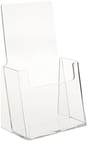 Azar Displays 252012 Acrylic Trifold Brochure Holder Plastic Counter top Organizer 10-Pack, Clear