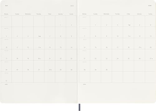 Moleskine 2027 12-Month Weekly Planner, XL, Sapphire Blue, Softcover
