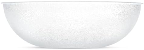 Carlisle FoodService Products 721507 Round Pebbled Salad Serving Bowl, 11 Quart, Clear
