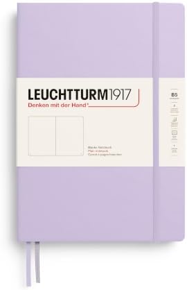 LEUCHTTURM1917 - Notebook Hardcover Composition B5-219 Numbered Pages for Writing and Journaling (Lilac, Plain)
