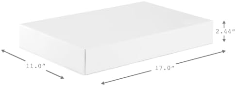Hallmark 16" Large Gift Boxes with Lids (12 White Robe Boxes) All Occasion