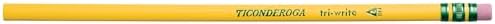 Ticonderoga Tri-Write Wood-Cased Pencils, #2HB Soft, Yellow, 12 Count