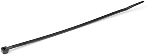 StarTech.com 8"(20cm) Cable Ties - 1/8"(4mm) wide, 2-1/8"(55mm) Bundle Diameter, 50lb(22kg) Tensile Strength, Nylon Self Locking Zip Ties with Curved Tip - 94V-2/UL Listed, 100 Pack - Black, TAA