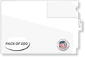 Doctor Stuff - Center Tab Vinyl Out Guides, Diagonal Cut Front Pocket, Top Charge Out Slip Pocket, Plastic File Folder, Letter Size 9" x 13-1/4", White, 100/Box