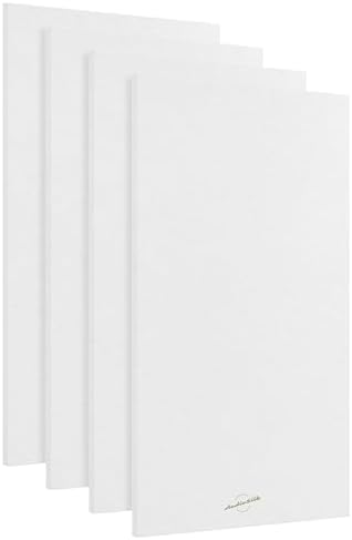 Acoustic Panels, 4 Pack ROOM KIT, Large, 46" x 23", Pure White