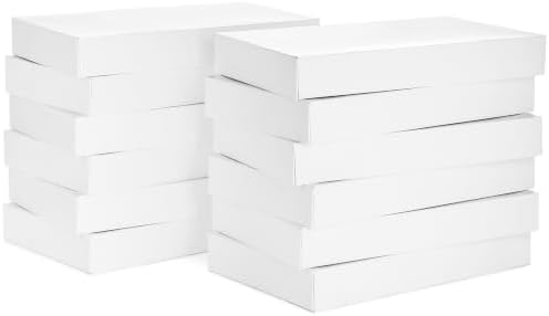 Hallmark 16" Large Gift Boxes with Lids (12 White Robe Boxes) All Occasion