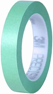 3M Precision Masking Tape, 06529, 3/4 in x 60 yds, 1 Roll, Green