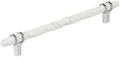 Amerock 8" Carrione Marble White/Polished Chrome Drawer Pull