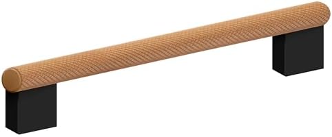 Design House Porter Cabinet Pull, 96mm, Satin Gold, Matte Black