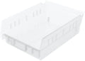 Akro-Mils 30150 Heavy Duty Plastic Shelf Bins, 12"x 8"x 4", Clear, 12-Pack