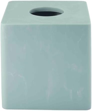 Nicole Miller - Tissue Box Cover, Resin Countertop Accessories, Dorm Room Essentials (Kendall Collection, Oasis)