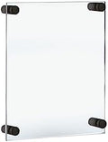 Azar Displays 105514-BLK Acrylic Floating Double Panel Wall Frame,8.5" x11" Graphic Size, Overall Frame Size: 12.5" x 15", Black