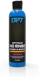 Optimum No Rinse Wash and Shine Version 6 - ONR Rinseless Car Wash Soap for Auto Detailing, Use On Paint, Ceramic Coatings, Glass, Interior (8 Oz)