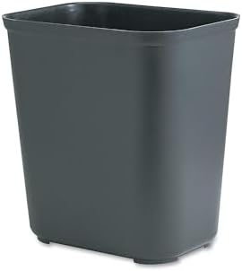 Rubbermaid Commercial Products Fire Resistant Wastebasket 7GAL/28 QT, Black, for Hospitals/Schools/Hotels/Offices